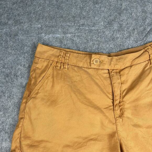 Anthropologie Level 99 Shorts Women's 31 Orange Linen Tencel Blend Travel - Picture 3 of 9